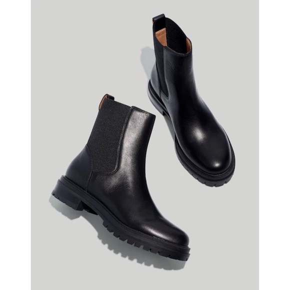 Madewell Shoes - $198 Madewell Bradley Black Leather Chelsea Lugsole Ankle Boots Booties Size 6